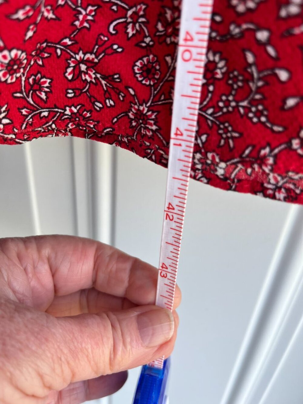 NWT Max Studio Red Floral Smocked Midi Dress Cottagecore Boho Comfy Flowy XL - Picture 10 of 11
